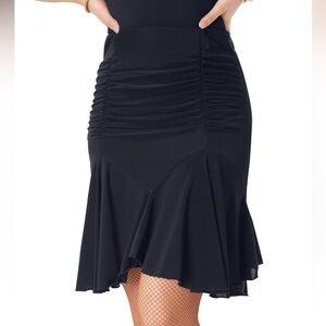 Tasha by Popcon Ruched Latin Salsa Ballroom Dance Practice Skirt TWLS010 - S/M